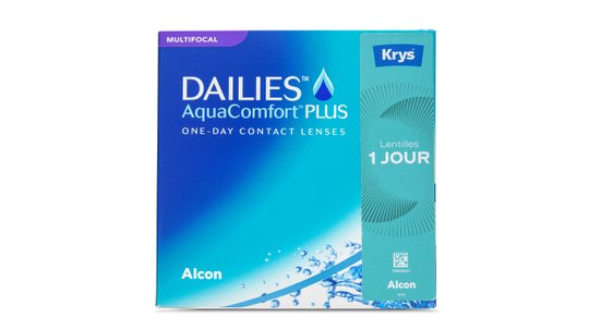 Lentilles de contact Dailies Aquacomfort Plus Multifocal High x Krys Boîte de 90