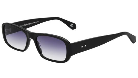 Lunettes de soleil Signature Krys Mixte Noir Rectangle will Trois-Quart