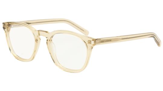 Lunettes de vue Saint Laurent Mixte Jaune Ronde Sl28 Trois-Quart