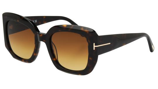 Lunettes de soleil Tom Ford Femme Écaille Carré Ft1220 Trois-Quart