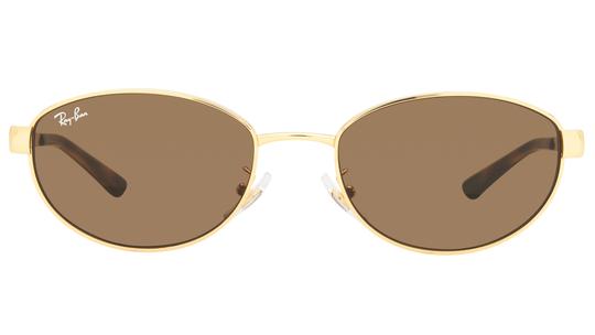 Lunettes de soleil Ray-Ban Mixte Or Ovale RB3774D Face