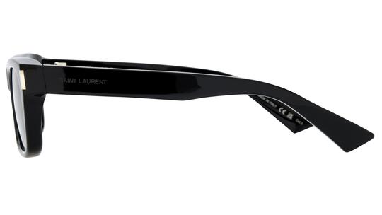 Lunettes de soleil Saint Laurent Mixte Noir Rectangle Sl83 Gauche