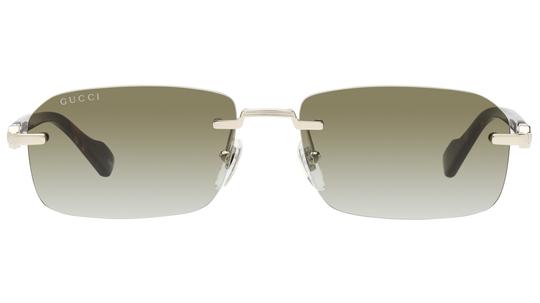 Lunettes de soleil Gucci Homme Argent Rectangle GG1221S Face