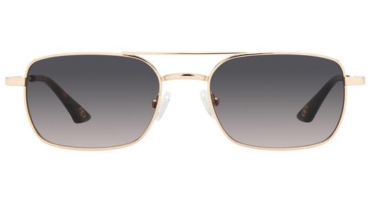 Lunettes de soleil Signature Krys Mixte Or Rectangle libre Face