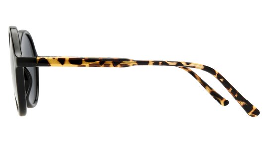 Lunettes de soleil Alternance Femme Noir Ronde Alt25203 Gauche