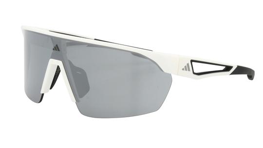 Lunettes de soleil Adidas Mixte Blanc Rectangle Sp0103 Trois-Quart
