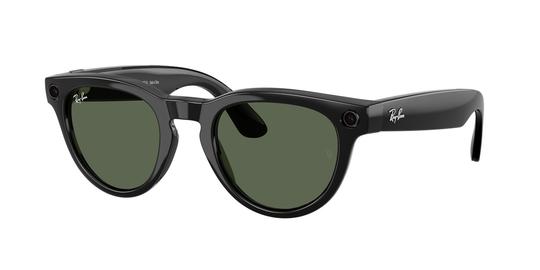 Lunettes de soleil Ray-Ban Meta Mixte Noir Pantos Rw4013 Gauche