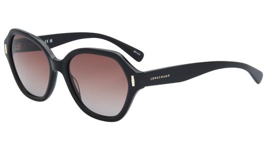 Lunettes de soleil Longchamp Femme Noir Ovale lo801s Trois-Quart