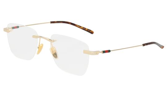 Lunettes de vue Gucci Homme Or Rectangle Gg2099O Trois-Quart