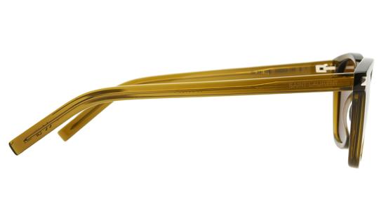 Lunettes de soleil Saint Laurent Mixte Marron Rectangle Sl28 Droite