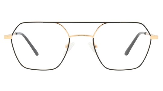 Lunettes de vue Signature Krys Homme Or Aviateur Com2404 Face