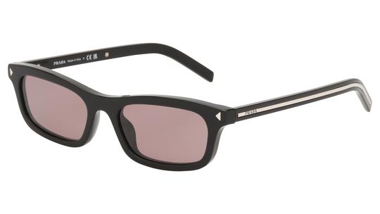 Lunettes de soleil Prada Femme Noir Rectangle pr Trois-Quart