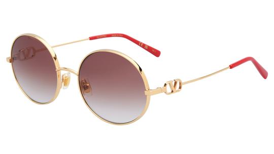Lunettes de soleil Valentino Femme Or Ronde Vg0027S Trois-Quart