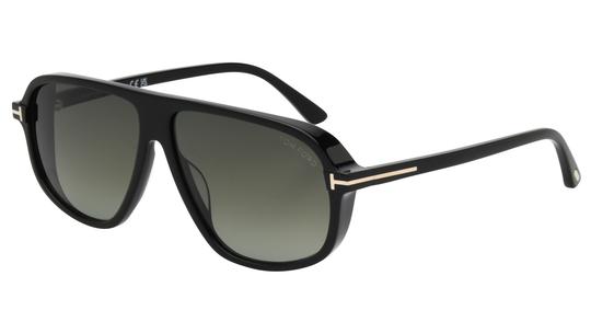 Lunettes de soleil Tom Ford Homme Noir Aviateur Ft1208 Trois-Quart
