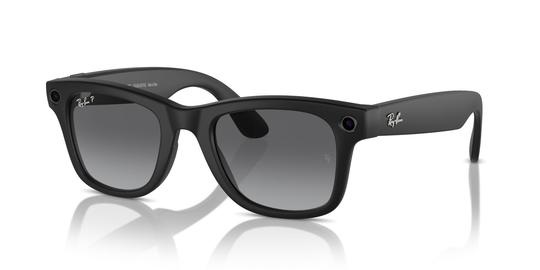 Lunettes de soleil Ray-Ban Mixte Noir Carré RW4006 Droite