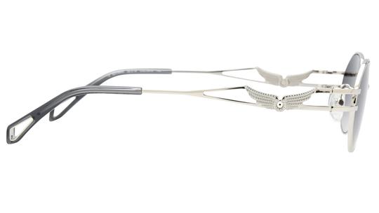Lunettes de soleil Zadig & Voltaire Femme Argent Ovale SZV464S Droite