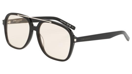 Lunettes de soleil Saint Laurent Femme Noir Aviateur Sl545 Trois-Quart