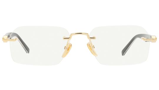 Lunettes de vue Gucci Homme Or Rectangle Gg2260O Face