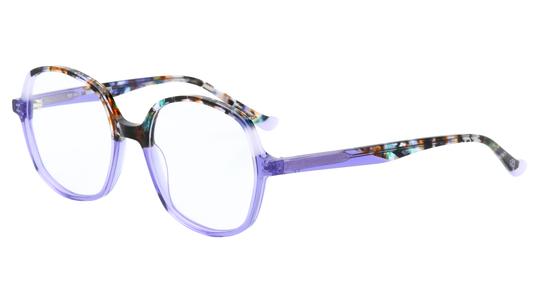 Lunettes de vue Signature Krys Femme Violet Tonneau Kis2603 Trois-Quart