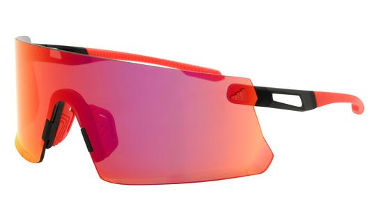 Lunettes de soleil Adidas Mixte Noir Rectangle SP0090 Trois-Quart