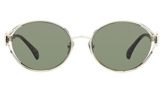 Lunettes de soleil Maje Femme Argent Ovale MJ7037 Face