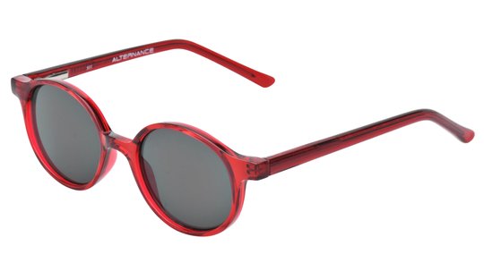 Lunettes de soleil Alternance Mixte Rouge Ronde Alt20201 Trois-Quart