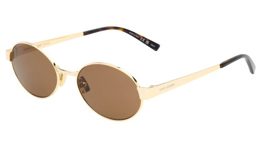 Lunettes de soleil Saint Laurent Femme Or Ovale Sl692 Trois-Quart