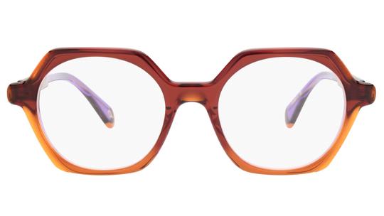 Lunettes de vue Etnia Barcelona Femme Orange Angulaire Brut Face