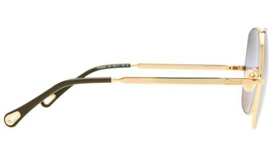 Lunettes de soleil Chloé Femme Or Rectangle CH0282S Droite