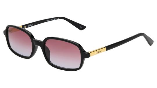 Lunettes de soleil Chloé Femme Noir Rectangle ch0363s Trois-Quart