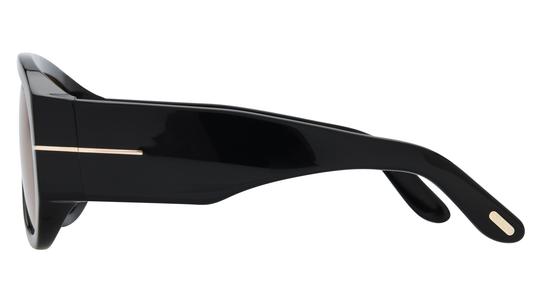 Lunettes de soleil Tom Ford Homme Noir Aviateur Ft1044 Gauche