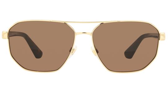 Lunettes de soleil Burberry Homme Or Aviateur BE3166 Face