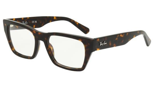Lunettes de vue Ray-Ban Mixte Écaille Rectangle RX5448 Trois-Quart