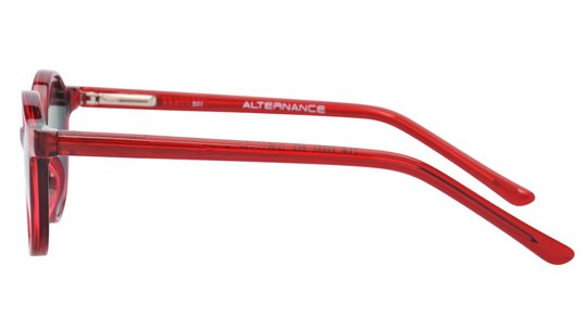 Lunettes de soleil Alternance Mixte Rouge Ronde Alt20201 Gauche