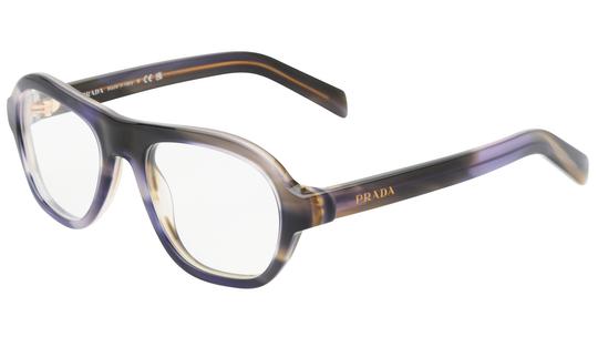 Lunettes de vue Prada Femme Marron Aviateur Prc12V Trois-Quart