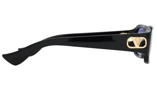 Lunettes de soleil Valentino Femme Noir Rectangle Vg0016S Droite