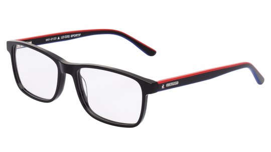 Lunettes de vue Le Coq Sportif Homme Noir Rectangle Lcs2201 Trois-Quart