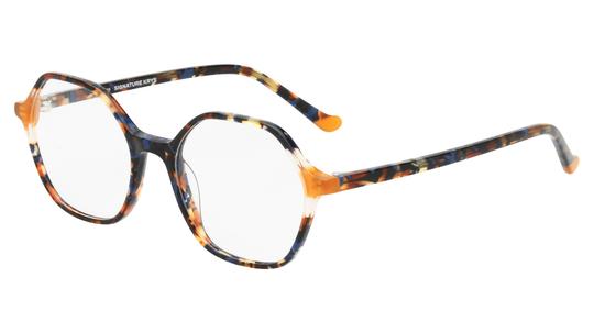 Lunettes de vue Signature Krys Femme Bleu Tonneau Kis2606 Trois-Quart