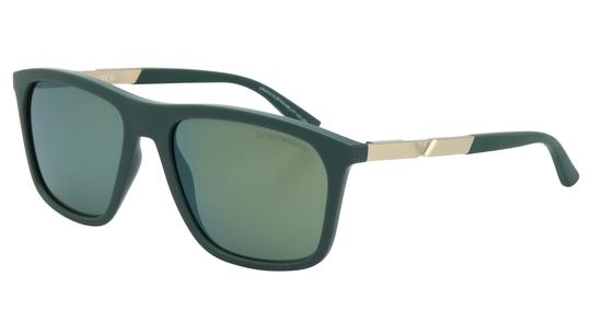 Lunettes de soleil Emporio Armani Homme Vert Rectangle EA4237 Trois-Quart