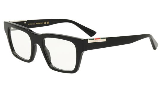 Lunettes de vue Gucci Homme Noir Rectangle GG1889O001 Trois-Quart