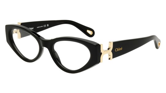 Lunettes de vue Chloé Femme Noir Papillonnante CH0273O Trois-Quart