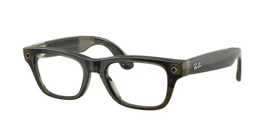 Lunettes de vue Ray-Ban Meta Mixte Vert Rectangle Rw7001 Droite