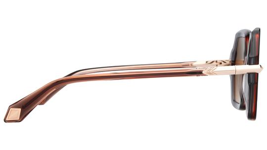 Lunettes de soleil ba&sh Femme Rose Carré lucile01 Droite