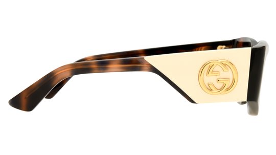 Lunettes de soleil Gucci Femme Écaille Rectangle GG1664S Droite