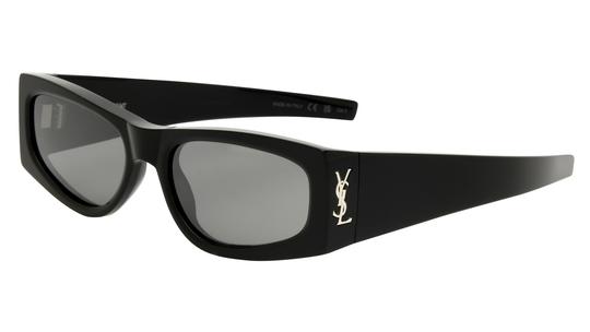 Lunettes de soleil Saint Laurent Mixte Noir Rectangle SL Trois-Quart