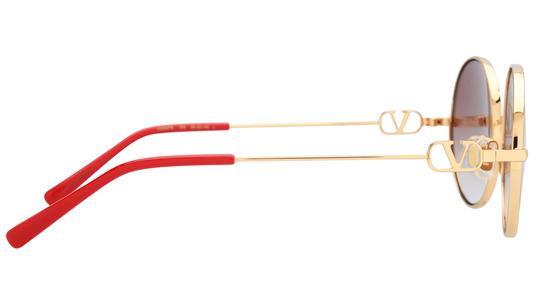 Lunettes de soleil Valentino Femme Or Ronde Vg0027S Droite