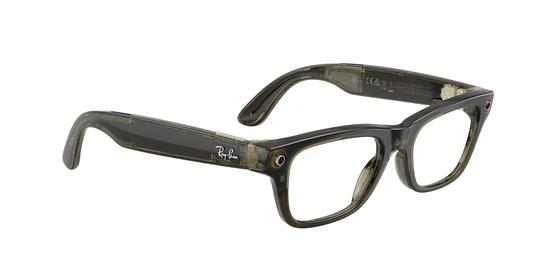 Lunettes de vue Ray-Ban Meta Mixte Vert Rectangle Rw7001 Dessus
