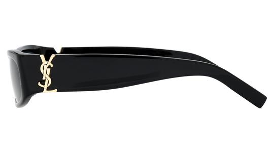 Lunettes de soleil Saint Laurent Mixte Noir Rectangle Slm152 Gauche