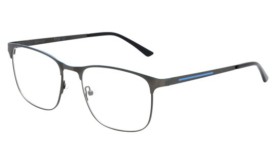 Lunettes de vue Krys Origine Homme Gris Rectangle Kor2407 Trois-Quart