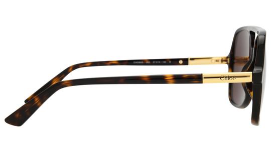 Lunettes de soleil Chloé Femme Écaille Aviateur ch0364s Droite